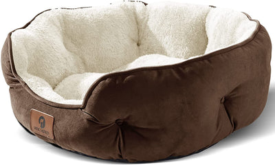 Small Dog or Cat Bed, Extra Soft & Machine Washable with Anti-Slip & Water-Resistant Oxford Bottom