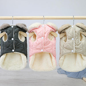 Cozy Quilted Pomeranian Pet Jacket