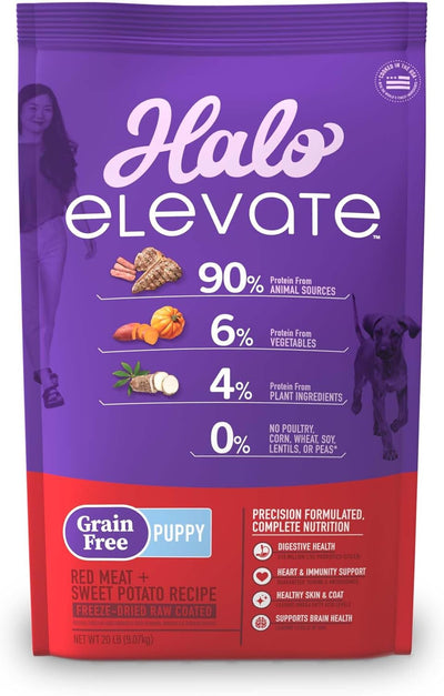 Elevate Dry Dog Food, Grain Free Red Meat Recipe, Puppy Formula