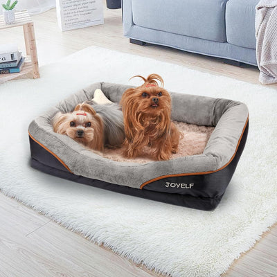 Large Memory Orthopedic Foam Dog Bed, with Removable Washable Cover and Squeaker Toy 