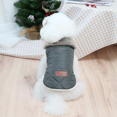 Cozy Quilted Pomeranian Pet Jacket