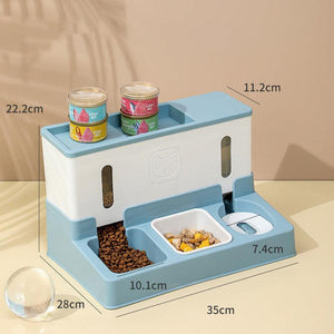 Automatic Pet Feeder with Continuous Water Refilling