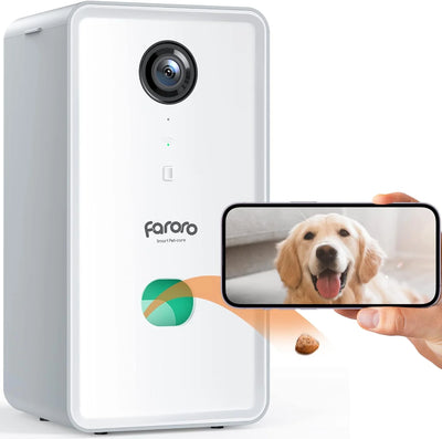 Dog Camera with Treat Dispenser, 2.4G and 5G Wifi Pet Camera with Two Way Audio and 1080P Full HD Night Vision for Treat Tossing and Monitoring Your Pet Remotely